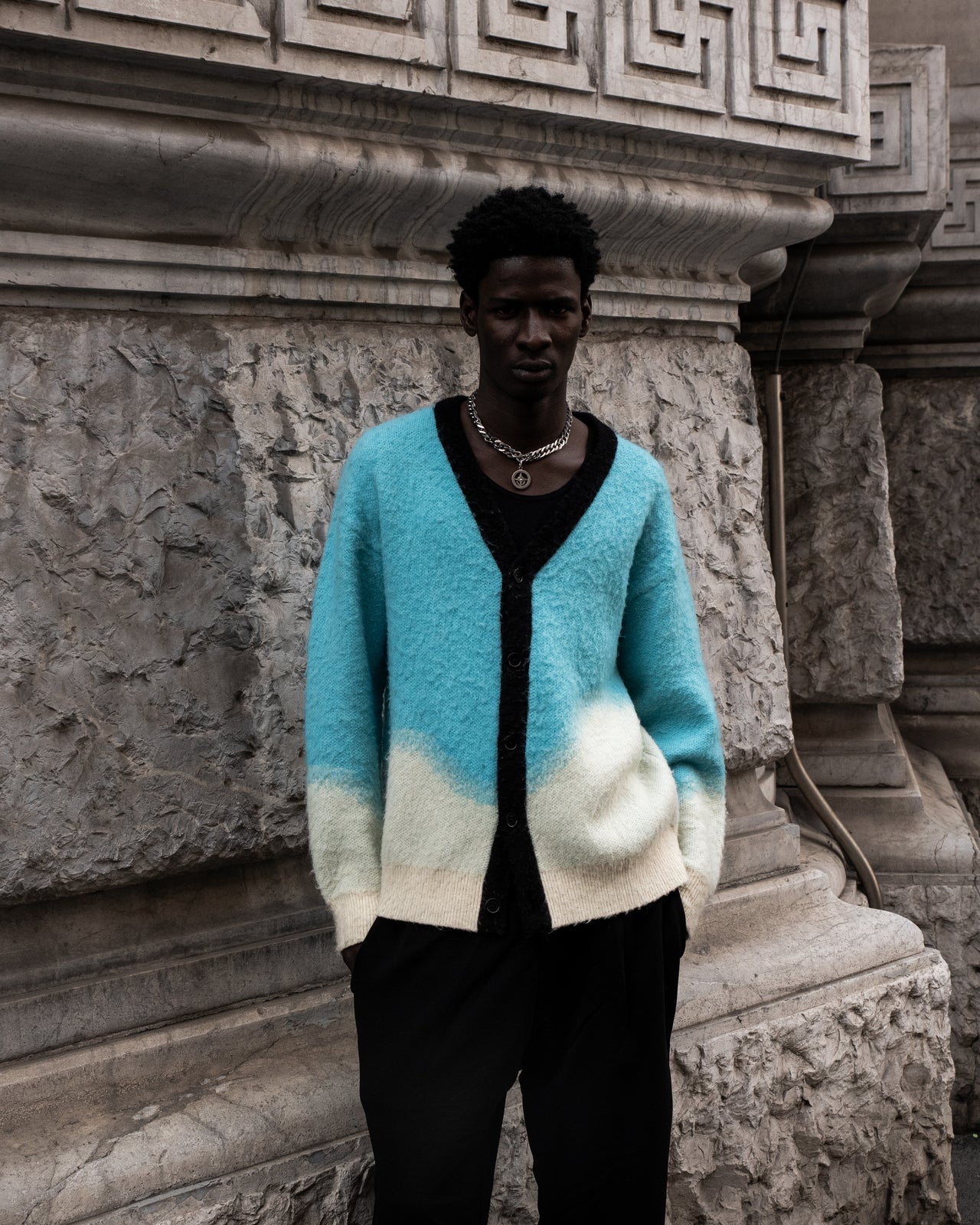 Knit Cardigan - dégradé de couleurs